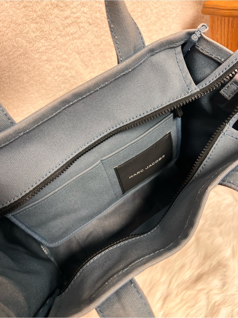 Marc Jacobs Slate Blue Canvas 'The Tote Bag' - Picture 11 of 15